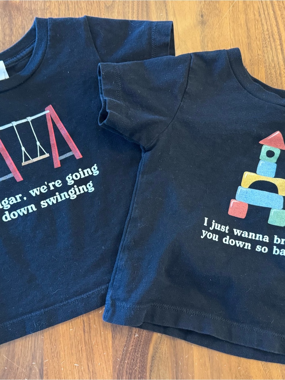 All The Small Tees Black Toddler Shirt Set 12-18 Months Baby
